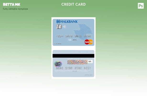 Модерен стил Македонија Халкбанк АД Скопје шаблон за мастер картички